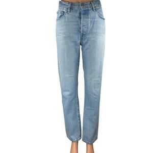 Levi's Women's Blue Light Wash High Waisted Straight Leg Denim Jeans Size 29
